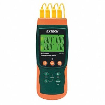 EXTECH Thermocouple Thermometer 4 Input, 13X128