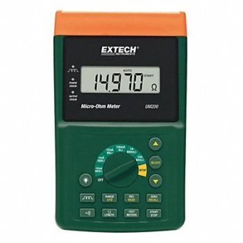 EXTECH Micro Ohmmeter 6 kiloohm Max Backlit LCD, 13X131
