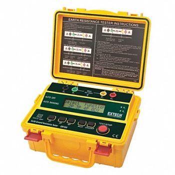 EXTECH Earth Ground Tester 300V AC LCD, 13X132