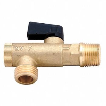 SPEEDAIRE Filter Ball Valve 3/8 MNPT Drain, 13X541