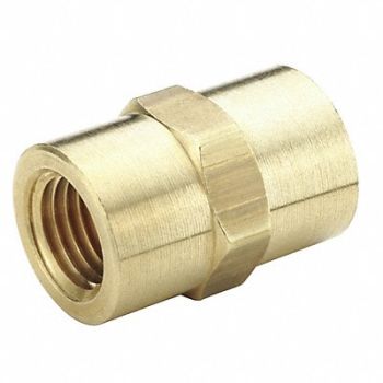 PARKER Hex Coupling Brass 3/4 in Pipe Size FNPT, 13Y877