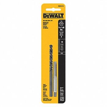 DEWALT Drill and Tap Set 5/16 -18NC Thread 2pcs, 141H69