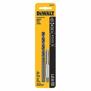 DEWALT Drill and Tap Set 5/16 3/8-16NC, 141H70