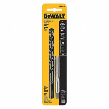 DEWALT Drill and Tap Set 27/64 1/2 -13NC, 141H71