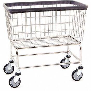 R B WIRE PRODUCTS INC. Wire Cart Large Capacity Chrome 4.5 bu., 143J35