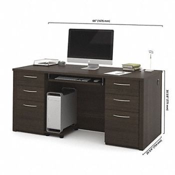EMBASSY Executive Desk Kit 66 Dark Chocolate, 145K40