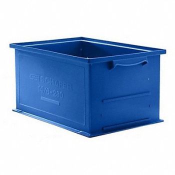 SSI SCHAEFER Straight Wall Container Blue Solid HDPE, 8PL90