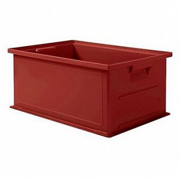 SSI SCHAEFER Straight Wall Container Red Solid HDPE, 9CPW0