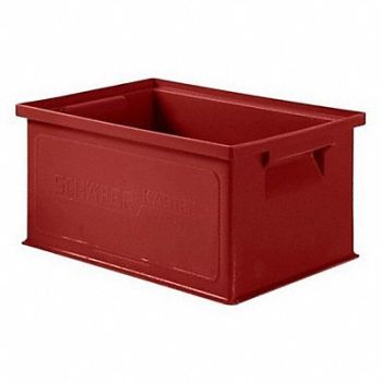 SSI SCHAEFER Straight Wall Container Red Solid HDPE, 9KC25