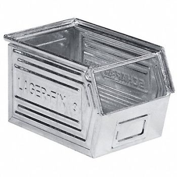 SSI SCHAEFER Stacking Bin Silver GS 5.7 in, 4VL37