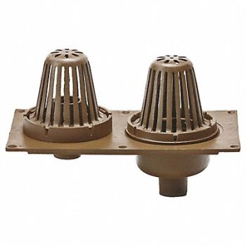 SMITH LIGHT COMMERCIAL Roof/Overflow Drain 2in No-Hub, 45DR97