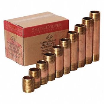SMITH-COOPER Nipple 1 40 Single Run Asst Brass, 148F05