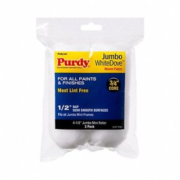 PURDY Mini Roller Cover 4 1/2 L 1/2 Nap PK2, 14C541