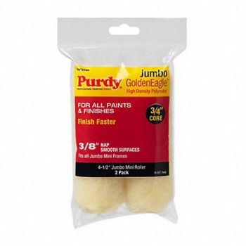 PURDY Mini Roller Cover 4 1/2 L 3/8 Nap PK2, 14C542