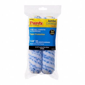 PURDY Mini Roller Cover 6 1/2 L 1/2 Nap PK2, 14C548