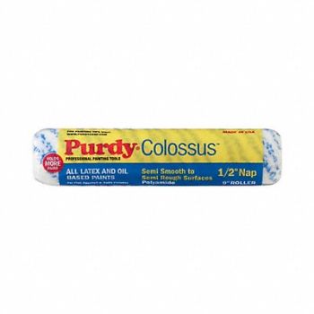 PURDY Paint Roller Cover 9 L 1/2 Nap Polyamide, 14C554