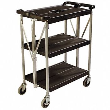 GRAINGER APPROVED Fold N Go Cart Small Black, 14C978
