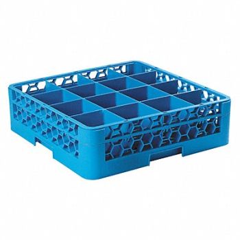CARLISLE Glass Rack w/1 Extender 16 Comp PK4, 14C997