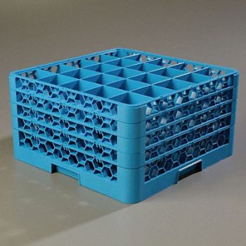 CARLISLE Glass Rack w/4 Extenders 25 Comp PK2, 14D007