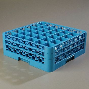 CARLISLE Glass Rack w/2 Extenders 36 Comp PK3, 14D010