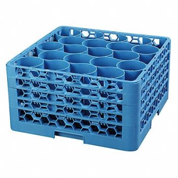 CARLISLE Glass Rack w/3 Extenders 20 Comp PK2, 14D022