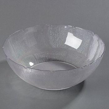 CARLISLE Petal Mist Bowl 17-1/4 qt. Clear PK4, 14D080