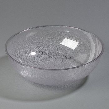 CARLISLE Pebbled Bowl 11 qt. Clear PK4, 14D145