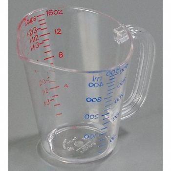 CARLISLE Measure Cup Clear PK6, 14D404