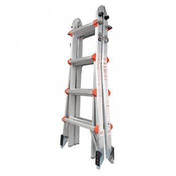 LITTLE GIANT Multipurpose Ladder 17 ft IA Aluminum, 14D450