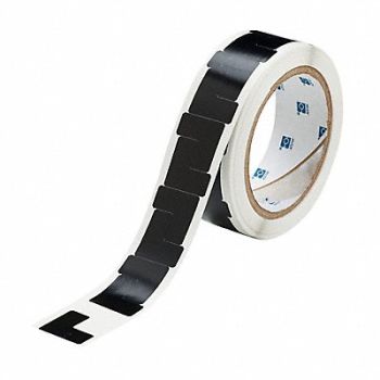 BRADY Floor Tape Black 1 inx1 in L PK750, 14D456
