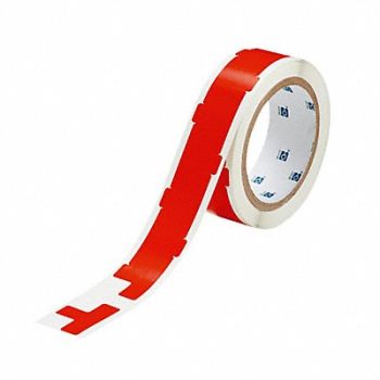 BRADY Floor Tape Red 1 1/2 inx1 in T PK545, 14D472