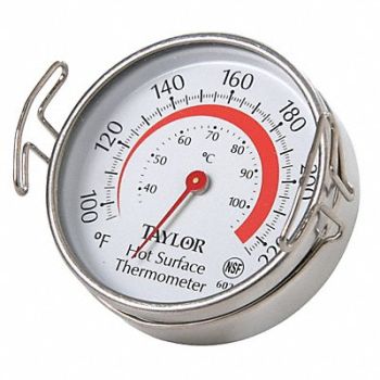 TAYLOR Food Srvc Thrmomtr Grill 100 to 700 F, 14F311