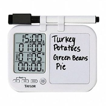 TAYLOR Multi-Event Timer w/Whiteboard, 14F314