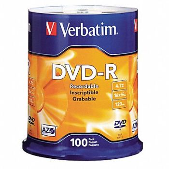 VERBATIM DVD-R Disc 4.70 GB 120 min 16x PK100, 14F851