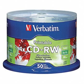 VERBATIM CD-RW Disc 700 MB 80 min 4x PK50, 14F858
