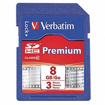 VERBATIM Premium SDHC Memory Card 8 GB, 14F885