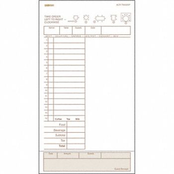 DAYMARK Guest Checks Receipts PK4, 14H120