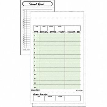 DAYMARK Guest Checks 2-Part Carbonless, 14H134