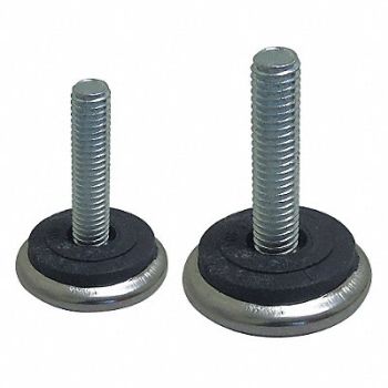 S W Furniture Glides Screw-In Rd 1-9/16 PK4, 14H435