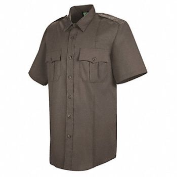 HORACE SMALL Sentry Shirt SS Brown Neck 20-1/2 in, 14J182