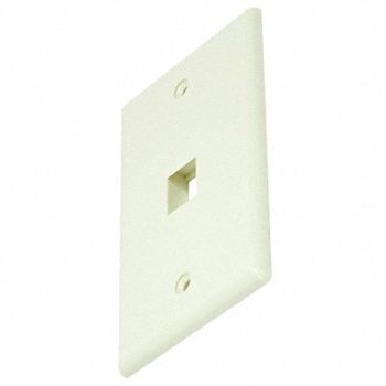 MONOPRICE WallPlate Blank Keystone 1 Hole Ivory, 14J391