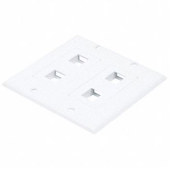MONOPRICE WallPlate Blank 4 Hole 2 Gang White, 14J403