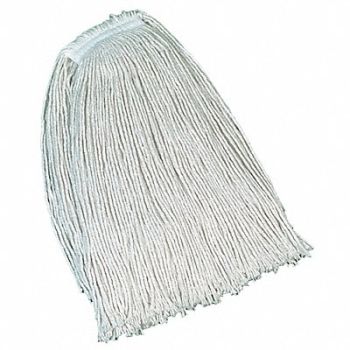 RUBBERMAID COMMERCIAL PRODUCTS Wet Mop White Cotton PK12, 14J843
