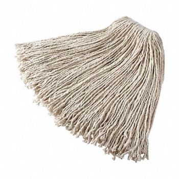 RUBBERMAID COMMERCIAL PRODUCTS Wet Mop White Cotton PK12, 14J846