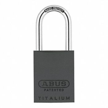 ABUS Keyed Padlock 29/32 in Rectangle Black, 14J855