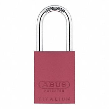 ABUS Keyed Padlock 15/16 in Rectangle Red, 14J875