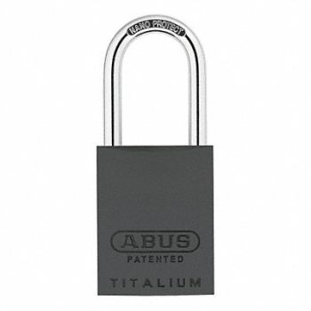 ABUS Keyed Padlock 29/32 in Rectangle Black, 14J858