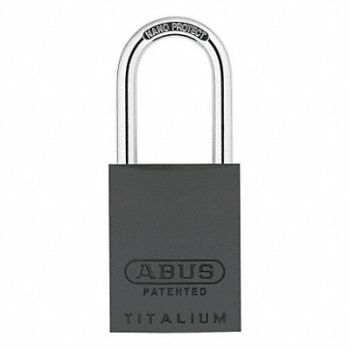 ABUS Keyed Padlock 29/32 in Rectangle Black, 14J860