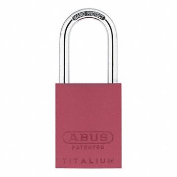 ABUS Keyed Padlock 29/32 in Rectangle Red, 14J861