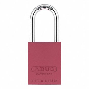 ABUS Keyed Padlock 29/32 in Rectangle Red, 14J863